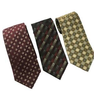John Ashford Ties 100% Silk Handmade Lot of 3 Ties